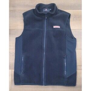 Vineyard Vines Martha Vineyard Tech Fleece Harbor Vest Navy Full Zip Men's Med
